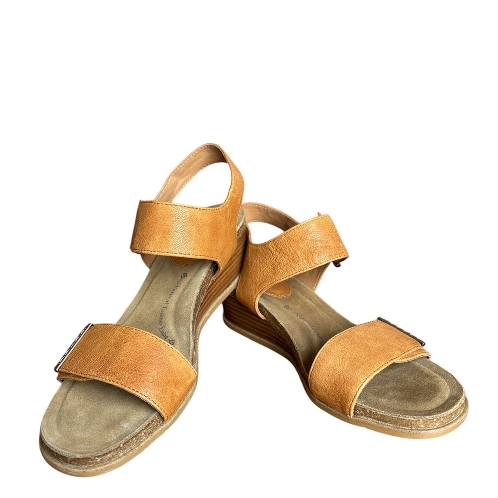 Sofft Verdi II Luggage Tan Cognac Leather Sandals Comfort Strap Spring Summer 9 - Picture 2 of 9